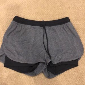 Champion grey running shorts with undershort